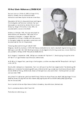 A preview of a PDF biography for McNamara, Paul Edwin